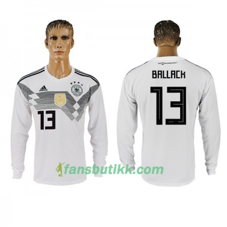 Fotball-VM 2018 Tyskland drakt Ballack 13 Hjemmetrøye Langermet